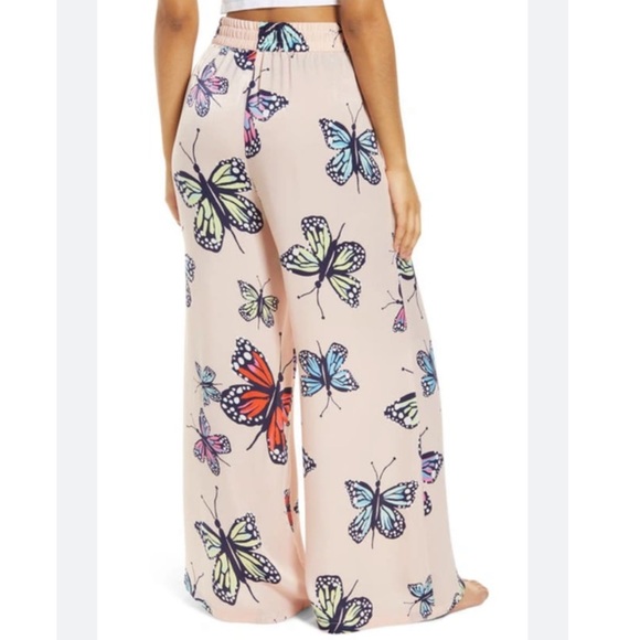 Nordstrom by Cristina Martinez Butterfly Wide Leg Pajama Pants - Picture 2 of 9